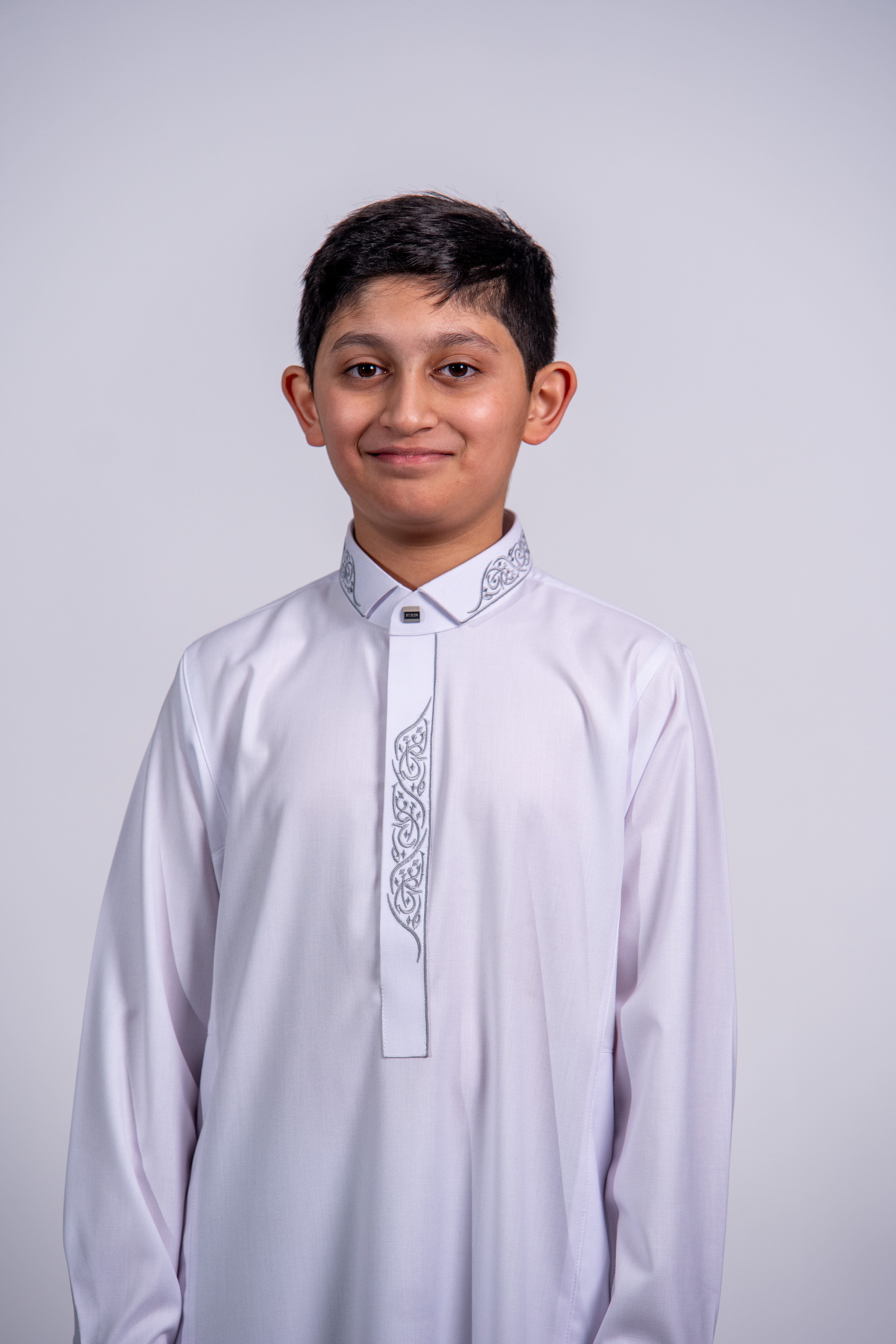 Kids Premium Thobe 214 White - Image 10