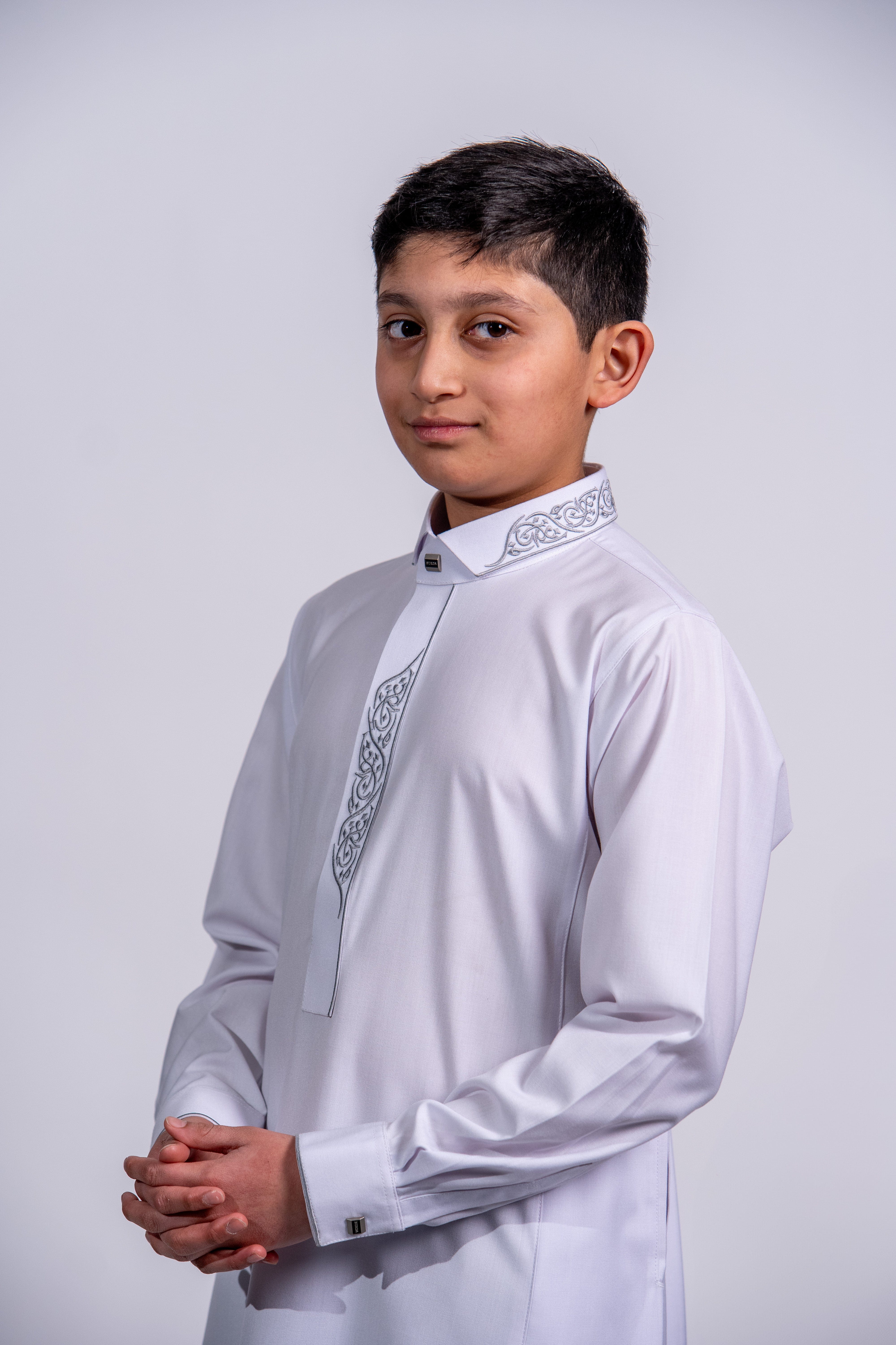 Kids Premium Thobe 214 White - Image 7