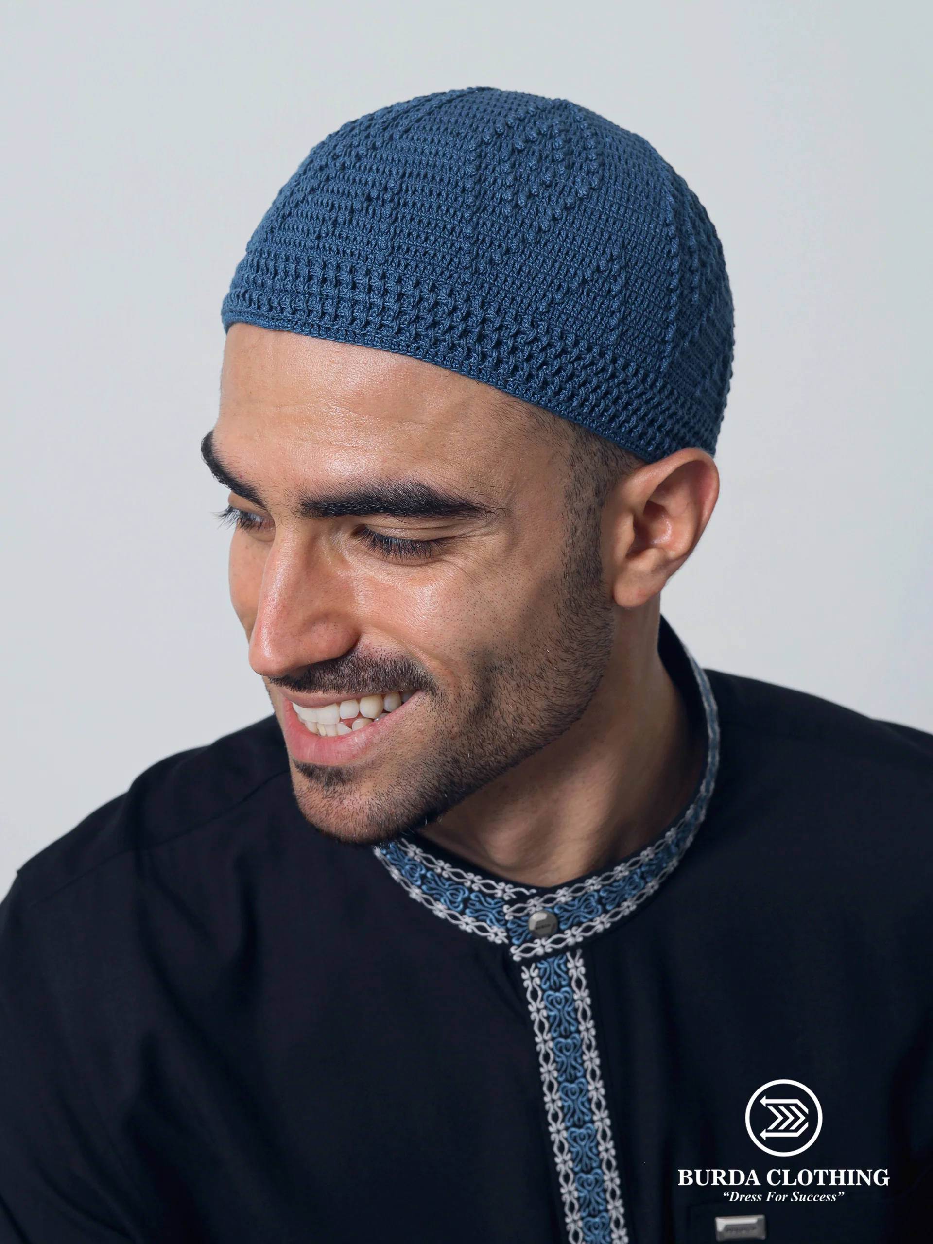 Skull Knit Cotton Kufi - Image 3
